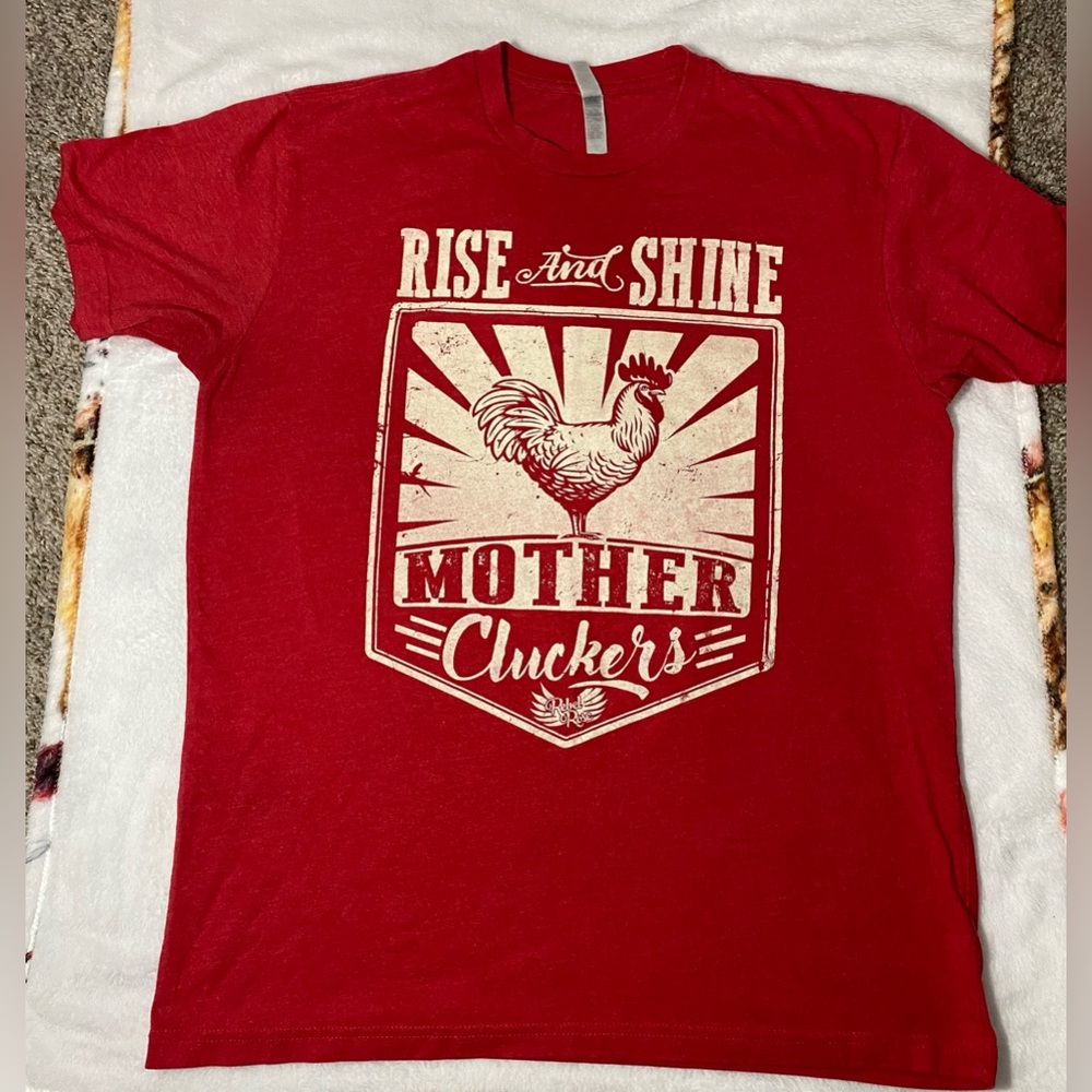 Ladies Rebel Rose brand saying tshirt, size large.